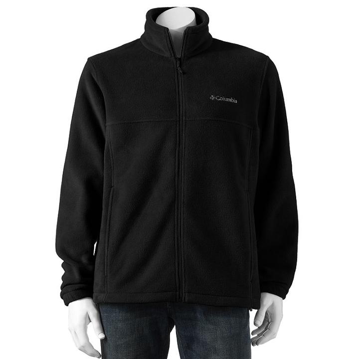 Men's Columbia Flattop Ridge Fleece Jacket, Size: Xxl, Grey (charcoal)
