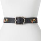 Women's Apt. 9&reg; Floral Embroidered Belt, Size: Large, Black