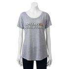 Juniors' Awake Dangerously Overeducated Graphic Tee, Girl's, Size: Xs, Med Grey