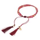 Lc Lauren Conrad Birth Month Tasseled Slipknot Bracelet, Women's, Brt Red