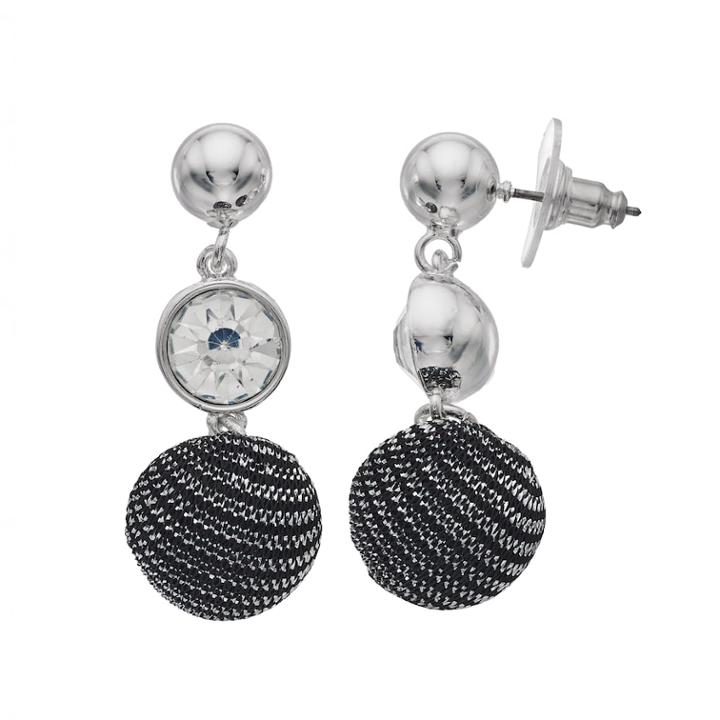 Dana Buchman Mesh Ball Linear Earrings, Women's, Multicolor