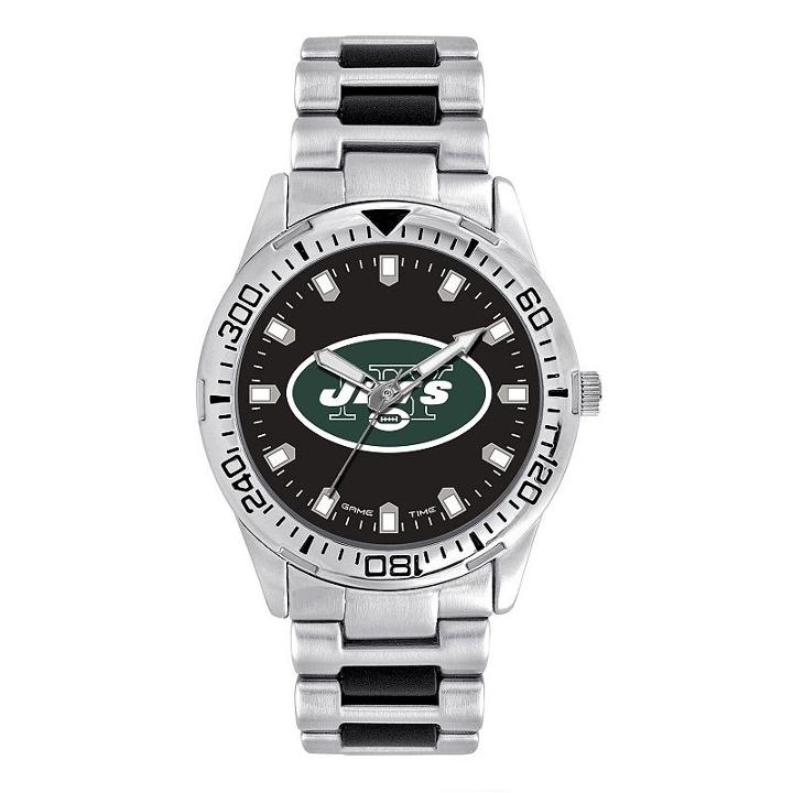 Men's Game Time New York Jets Heavy Hitter Watch, Silver