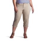 Plus Size Lee Chino Crop Pants, Women's, Size: 25 - Regular, Lt Brown
