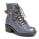 2 Lips Too Randy Women's Lace-up Ankle Boots, Size: Medium (6), Dark Blue