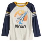 Boys 4-12 Jumping Beans&reg; Retro Nasa Striped Raglan Tee, Size: 5, Beige