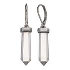 Simply Vera Vera Wang Faceted Stone Nickel Free Spike Drop Earrings, Women's, Black