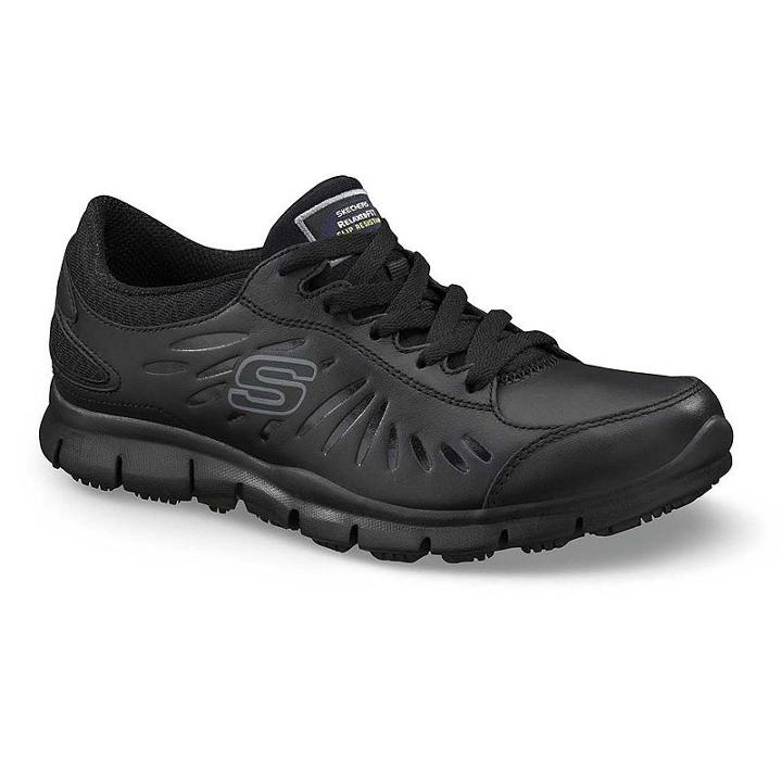 Skechers Relaxed Fit Eldred Work Shoes - Women, Women's, Size: 9 Wide, Grey (charcoal)