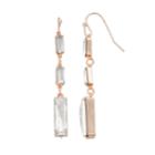 Lc Lauren Conrad Graduated Baguette Nickel Free Linear Earrings, Women's, Light Pink
