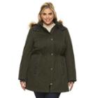 Plus Size Apt. 9&reg; Hooded Anorak Parka, Women's, Size: 1xl, Med Green