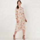 Women's Lc Lauren Conrad Floral Smocked Midi Dress, Size: Xl, Med Pink