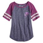 Girls 7-16 & Plus Size Mudd&reg; Sporty Raglan Graphic Tee, Size: 14 1/2, Blue (navy)