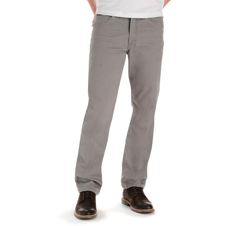 Men's Lee Regular Fit Straight Leg Jeans, Size: 36x34, Grey (charcoal)