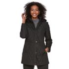 Women's Chaps Quilted Anorak Jacket, Size: Large, Black