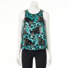 Women's Wdny Black Sequin Tank, Size: Small, Med Green