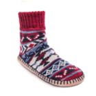 Women's Muk Luks Short Slipper Socks, Size: L-xl, Med Red