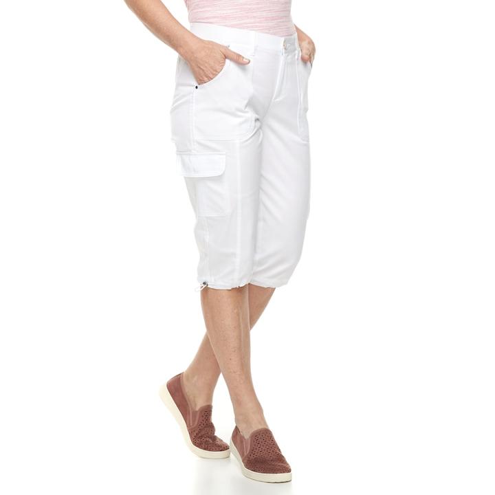 Women's Croft & Barrow&reg; Utility Skimmer Shorts, Size: 8, White