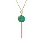 Amore By Simone I. Smith A Sweet Touch Of Hope 18k Gold Over Silver Crystal Lollipop Pendant, Women's, Size: 18, Green