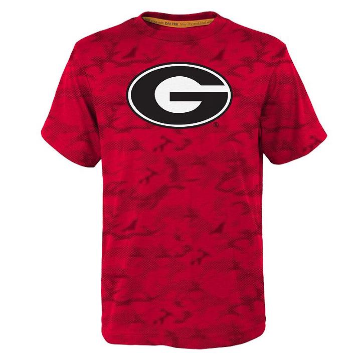 Boys 8-20 Georgia Bulldogs Vector Dri-tek Tee, Size: S 8, Red