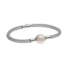 Pearlustre By Imperial Sterling Silver Freshwater Cultured Pearl Mesh Bracelet, Women's, Size: 8, White