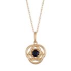 10k Gold Lab-created Sapphire Knot Pendant Necklace, Women's, Size: 18, Blue