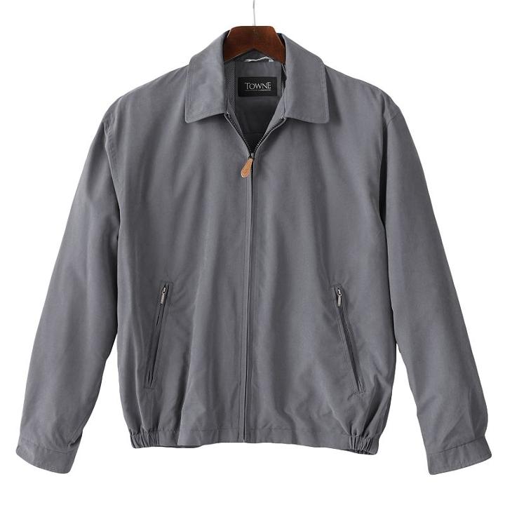 Big & Tall Towne By London Fog Microfiber Golf Jacket, Men's, Size: 4xl, Grey Other