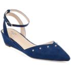 Journee Collection Journee Collection Aticus Women's Wedges, Size: 5.5 Med, Blue (navy)