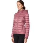 Women's Heat Keep Hooded Packable Puffer Down Jacket, Size: Large, Dark Red