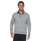 Men's Sonoma Goods For Life&trade; Modern-fit Sweater Fleece Quarter-zip Pullover, Size: Large, Black