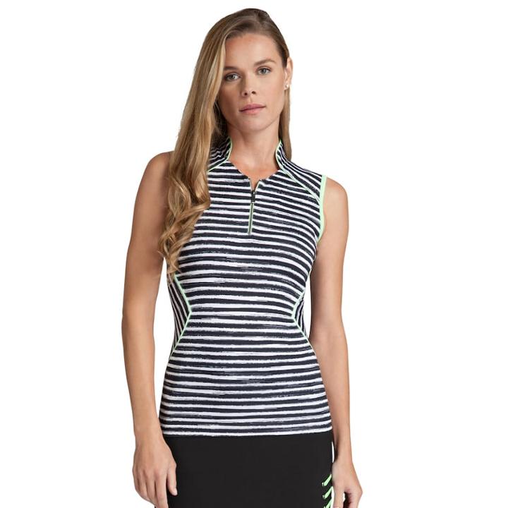 Women's Tail Conley Striped Golf Tank, Size: Xl, Green