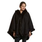 Women's Excelled Cape Coat, Black