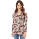 Juniors' Iz Byer Lattice Back Swing Top, Teens, Size: Medium, Gray Floral