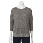 Women's Dana Buchman Marled Ribbed Sweater, Size: Medium, Grey