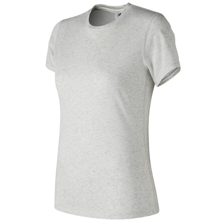 Women's New Balance Heather Tech Short Sleeve Tee, Size: Xl, White