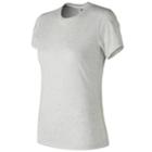 Women's New Balance Heather Tech Short Sleeve Tee, Size: Xl, White