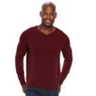 Men's Croft & Barrow&reg; Classic-fit 12gg V-neck Sweater, Size: Xxl, Dark Red