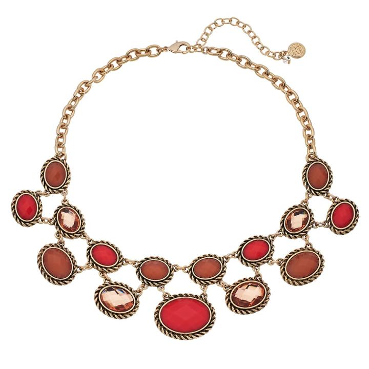 Dana Buchman Oval Link Statement Necklace, Women's, Pink