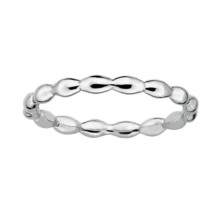 Stacks And Stones Sterling Silver Rice Stack Ring, Women's, Size: 8, Grey