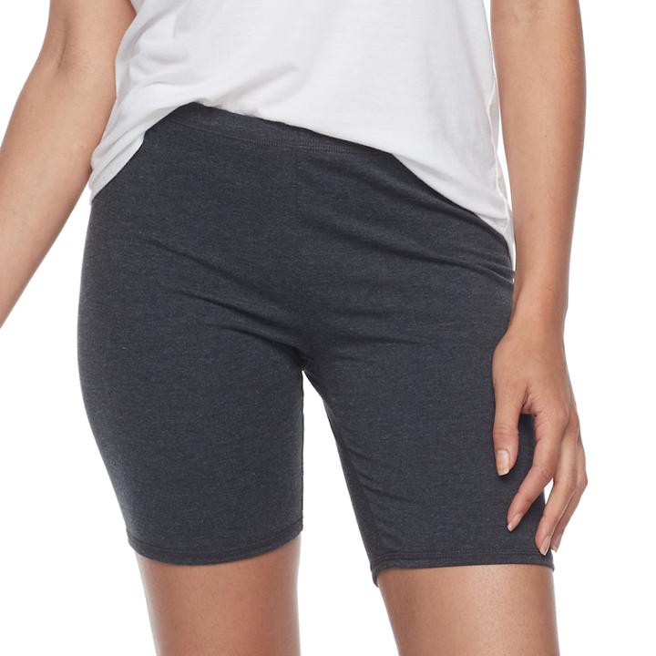 Junior's So&reg; Gray Long Bike Shorts, Teens, Size: Xl, Dark Grey