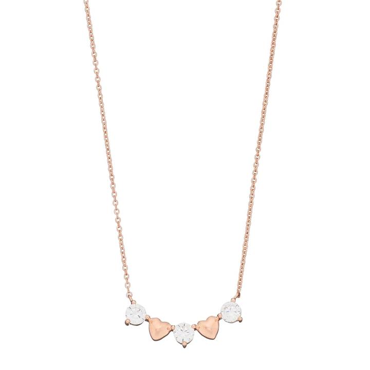 Brilliance Heart Necklace With Swarovski Zirconia, Women's, Pink