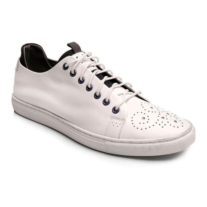 Banana Blues Men's Leather Sneakers, Size: 13, White