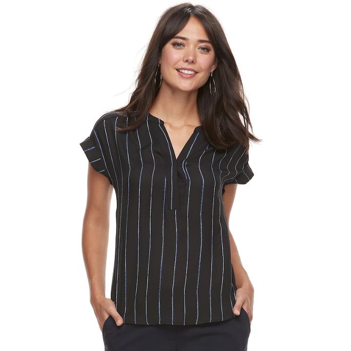Women's Apt. 9&reg; Dolman Crepe Blouse, Size: Xl, Black