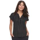 Women's Apt. 9&reg; Dolman Crepe Blouse, Size: Xl, Black