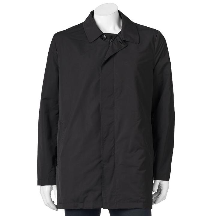 Men's Nick Dunn Modern-fit Rain Jacket, Size: Small, Black
