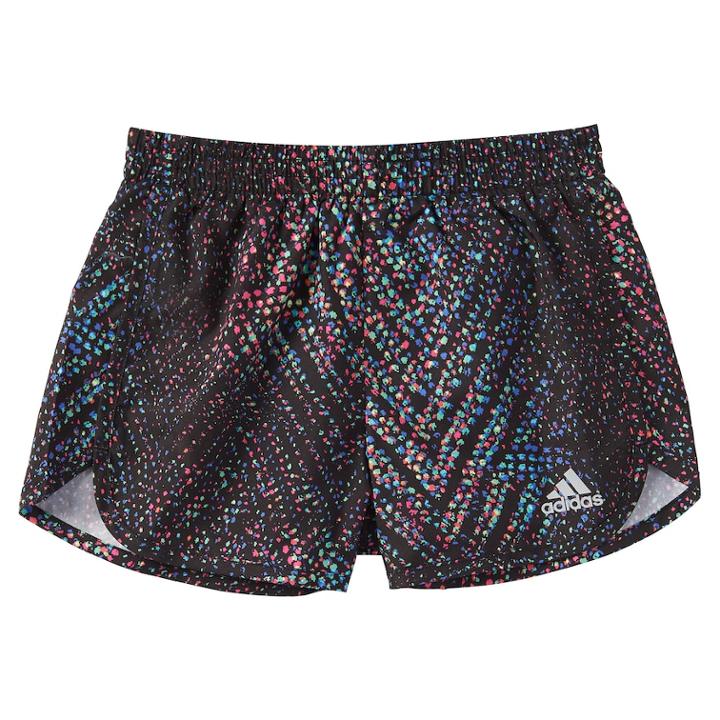 Girls 4-6x Adidas Breakaway Printed Athletic Shorts With Briefs, Size: 5, Blkdot Prt