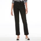 Petite Gloria Vanderbilt Amanda Classic Fit Embellished Tapered Jeans, Women's, Size: 4 Petite, Grey (charcoal)