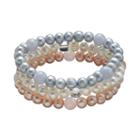 Freshwater By Honora Dyed Freshwater Cultured Pearl & Quartz Stretch Bracelet Set, Women's, Size: 7.5, Multicolor