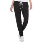 Juniors' So&reg; Fleece Jogger Pants, Teens, Size: Small, Black