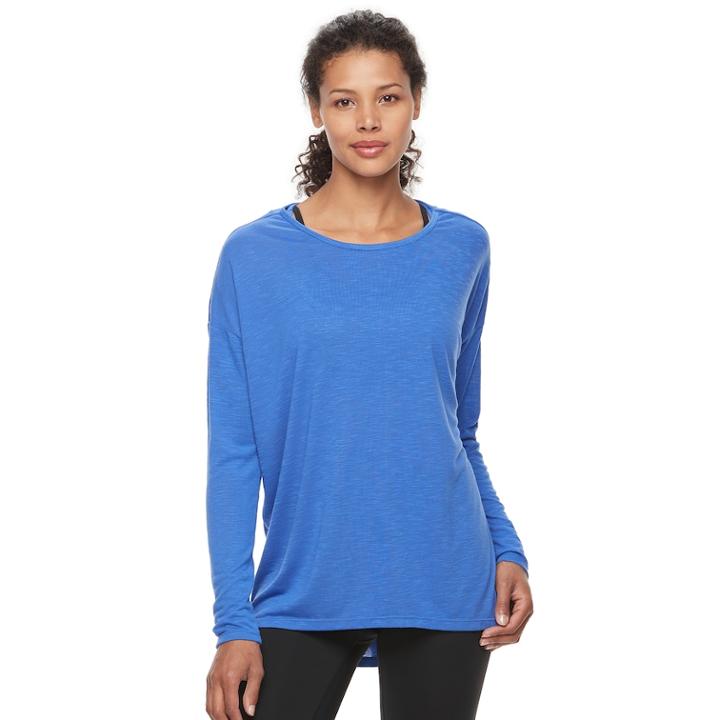 Women's Gaiam Poise Long Sleeve Yoga Top, Size: Small, Med Green
