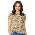 Juniors' Wallflower Knot-front Tee, Teens, Size: Large, Dark Green