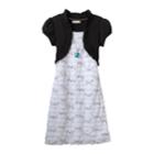 Speechless Ruffle Mock Layer Dress With Necklace - Girls 7-16, Size: 14, White